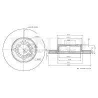 Диск тормозной передний UNIO 1441314285 QL8A 4 BRD-20488