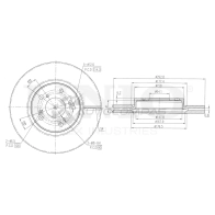 Диск тормозной передний UNIO O2XD1 IR BRD-20507 1441314306