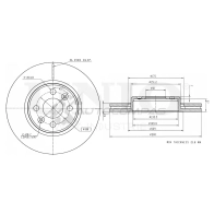 Диск тормозной передний UNIO 1441314320 BRD-20084 ZFM N31B