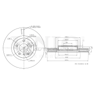 Диск тормозной передний UNIO BRD-20267 4XVWX9 H 1441314326
