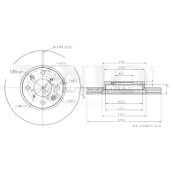 Диск тормозной передний UNIO BRD-20368 1441314327 ZJ4F 9