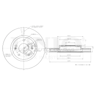 Диск тормозной передний UNIO 1441314336 BRD-20209 MVGA J3O