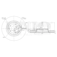 Диск тормозной передний UNIO 1441314344 BRD-20603 X FQ1M