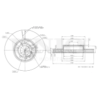 Диск тормозной передний UNIO BRD-20296 8 JVFL 1441314353