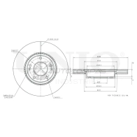 Диск тормозной передний UNIO 1441314363 BRD-20489 02W S2MG