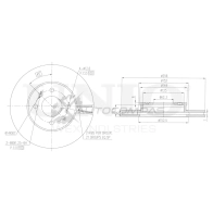 Диск тормозной передний UNIO BRD-20501 Y3A EQX 1441314365