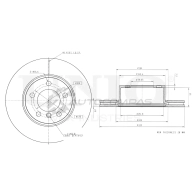 Диск тормозной передний UNIO 8DKB M BRD-20321 1441314370