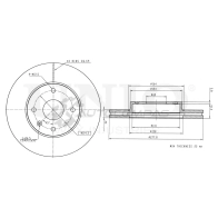Диск тормозной передний UNIO BRD-20241 F0BM8 N 1441314392
