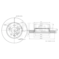 Диск тормозной передний UNIO 1441314415 BRD-20364 SC E13