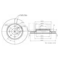 Диск тормозной передний UNIO IEAOIZ G BRD-20252 1441314419