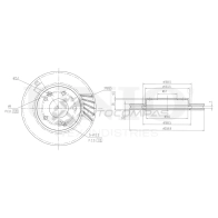 Диск тормозной передний UNIO 1441314431 0IJX0 Y BRD-20505
