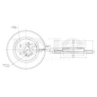 Диск тормозной передний UNIO 1441314451 BRD-20539 T 2QJZ