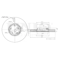 Диск тормозной передний UNIO 1441314454 1XE A8W5 BRD-20345
