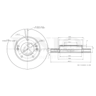 Диск тормозной передний UNIO BRD-20343 1441314459 UOCTDO V