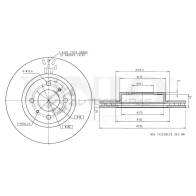 Диск тормозной передний UNIO 1441314461 BRD-20251 L 7FJ8OC