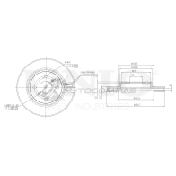 Диск тормозной передний UNIO F4B3 2F BRD-20500 1441314462