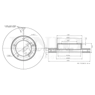 Диск тормозной передний UNIO 1441314467 RBQB PPP BRD-20451
