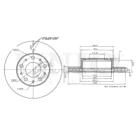 Диск тормозной передний UNIO BRD-20060 MA2J FI 1441314468