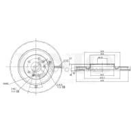 Диск тормозной передний UNIO BRD-20548 1441314471 P3D DML