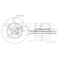 Диск тормозной передний UNIO 1441314474 BRD-20410 HM 03N5N