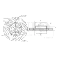 Диск тормозной передний правый UNIO H OUR7G 1441314484 BRD-20561