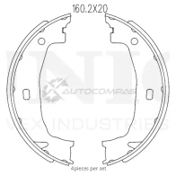 Колодки тормозные барабанные задние UNIO HZM K1GZ BRP-10065 1441314489