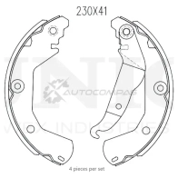 Колодки тормозные барабанные задние UNIO BRP-10054 R IRMGW 1441314490