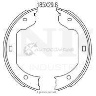 Колодки тормозные барабанные задние UNIO 1441314492 7 MPVXT BRP-10100