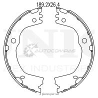 Колодки тормозные барабанные задние UNIO BRP-10002 1441314493 498MT W