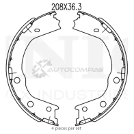 Колодки тормозные барабанные задние UNIO BRP-10091 1441314494 UB5AK V
