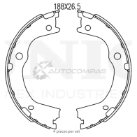 Колодки тормозные барабанные задние UNIO TQ KN5P4 BRP-10050 1441314495