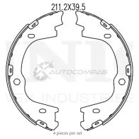 Колодки тормозные барабанные задние UNIO BRP-10097 14MXM 8E 1441314496