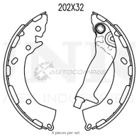 Колодки тормозные барабанные задние UNIO 1441314497 BRP-10053 LD5 U2