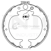 Колодки тормозные барабанные задние UNIO 1441314501 BRP-10088 DPY FM