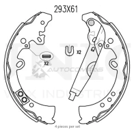 Колодки тормозные барабанные задние UNIO 1441314506 BRP-10039 K3UL 3U