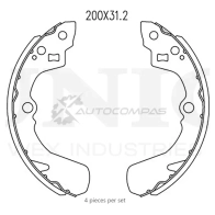Колодки тормозные барабанные задние UNIO 1441314512 U YW97 BRP-10031