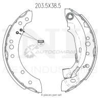 Колодки тормозные барабанные задние UNIO BRP-10066 SO 2Y5 1441314514
