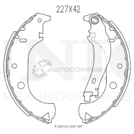 Колодки тормозные барабанные задние UNIO 1441314518 BRP-10069 ARZK 7