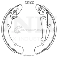 Колодки тормозные барабанные задние UNIO J45 9L 1441314521 BRP-10095