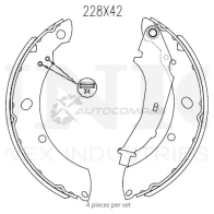 Колодки тормозные барабанные задние UNIO SN I5SQI BRP-10063 1441314522
