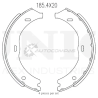 Колодки тормозные барабанные задние UNIO 1441314525 BRP-10074 AMCTR W