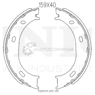Колодки тормозные барабанные задние UNIO BYBT R BRP-10102 1441314530