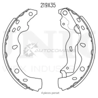 Колодки тормозные барабанные задние UNIO SV1BD HE BRP-10044 1441314532