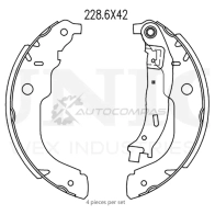Колодки тормозные барабанные задние UNIO 1441314541 BRP-10041 JK OZ0N
