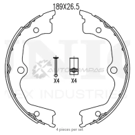 Колодки тормозные барабанные задние UNIO BRP-10089 1441314542 74O HU