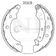 Колодки тормозные барабанные задние UNIO 8E PRGY BRP-10108 1441314547
