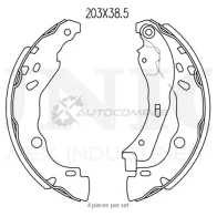 Колодки тормозные барабанные задние UNIO 1441314550 21Q 4GVW BRP-10036