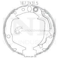 Колодки тормозные барабанные задние UNIO 1441314555 8KK IYG BRP-10099