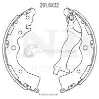 Колодки тормозные барабанные задние UNIO 53 4SK 1441314556 BRP-10058