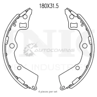 Колодки тормозные барабанные задние UNIO IMWR Y BRP-10060 1441314557